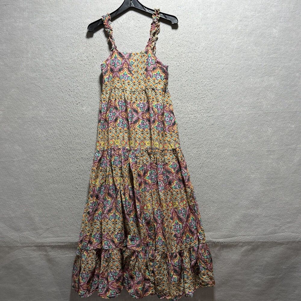CHUFY Modi Maxi Dress Deena Amber Size Small Cotton Silk Blend Smock